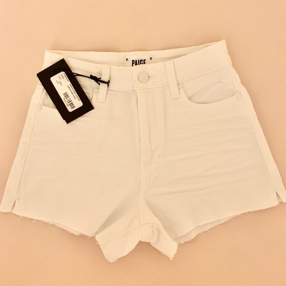 White denim shorts